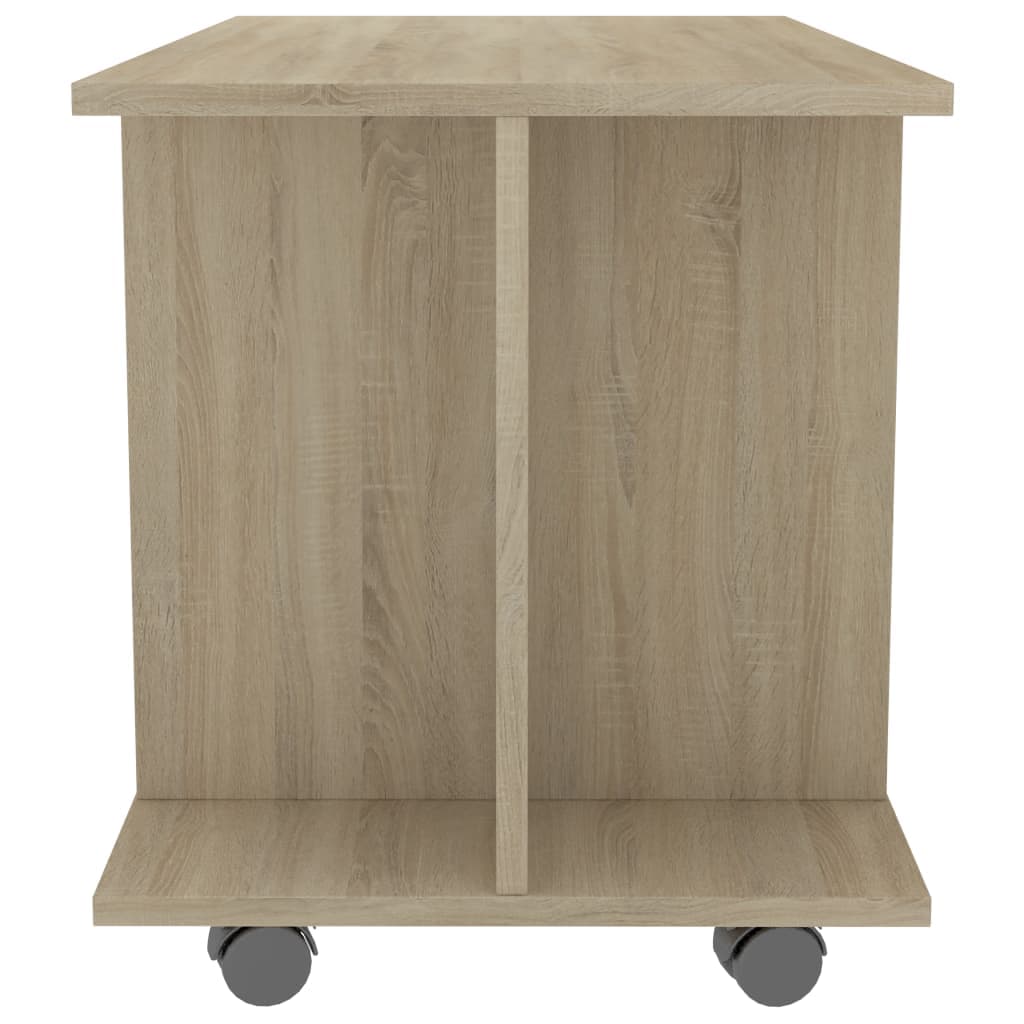 TV-Schrank mit Rollen, Sonoma-Eiche, 80x40x45 cm