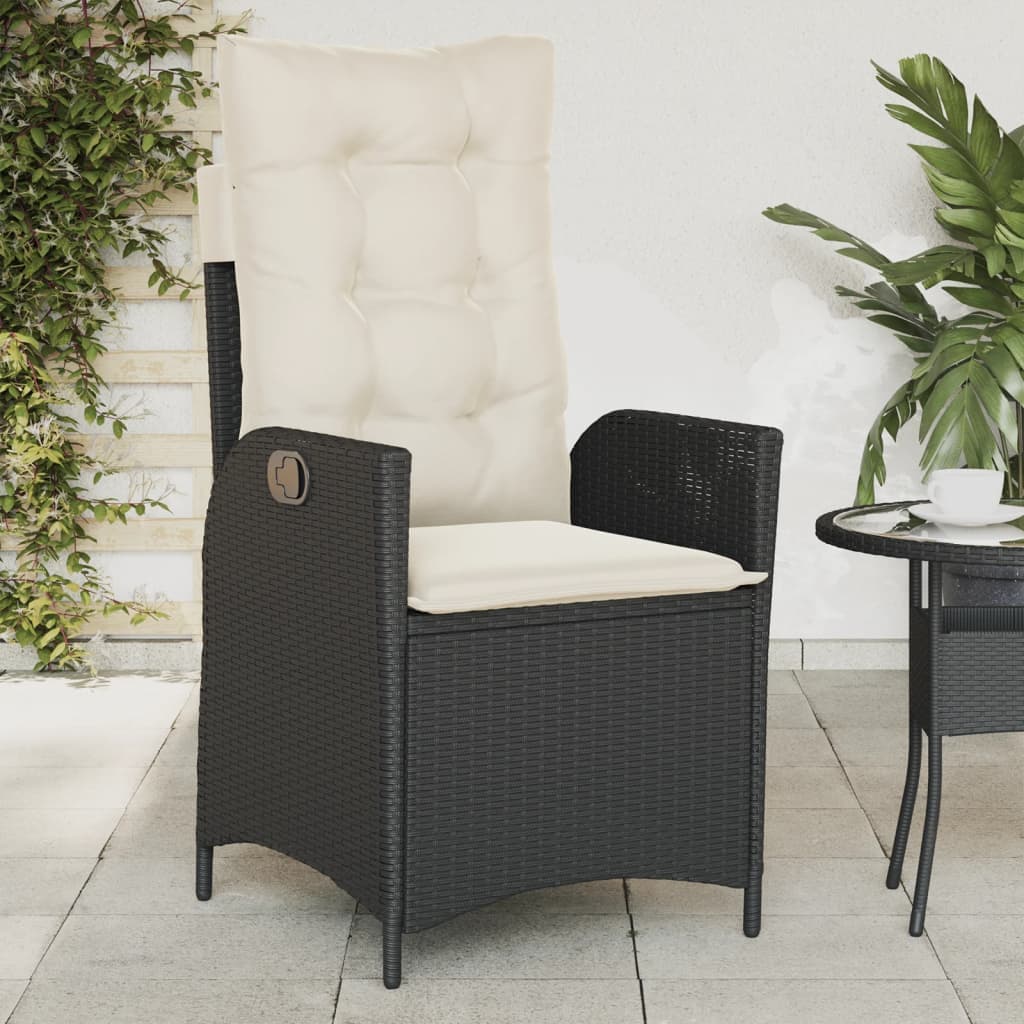 Verstellbarer Gartenstuhl mit Polster aus Polyrattan