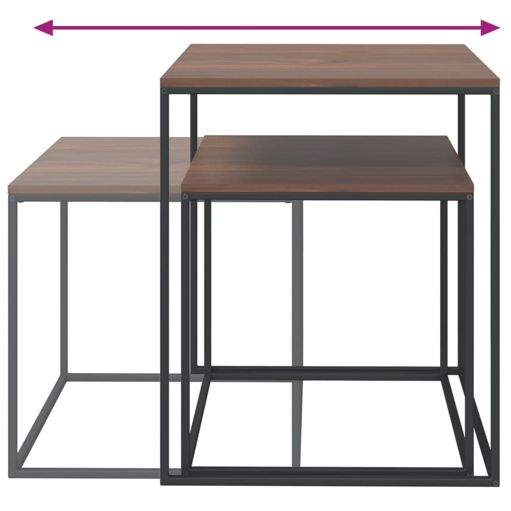 2-teiliges Couchtisch-Set aus Holz, modern