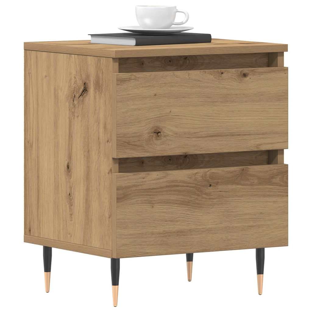 Handgefertigter Nachttisch aus Eiche, 40 cm – Massivholz