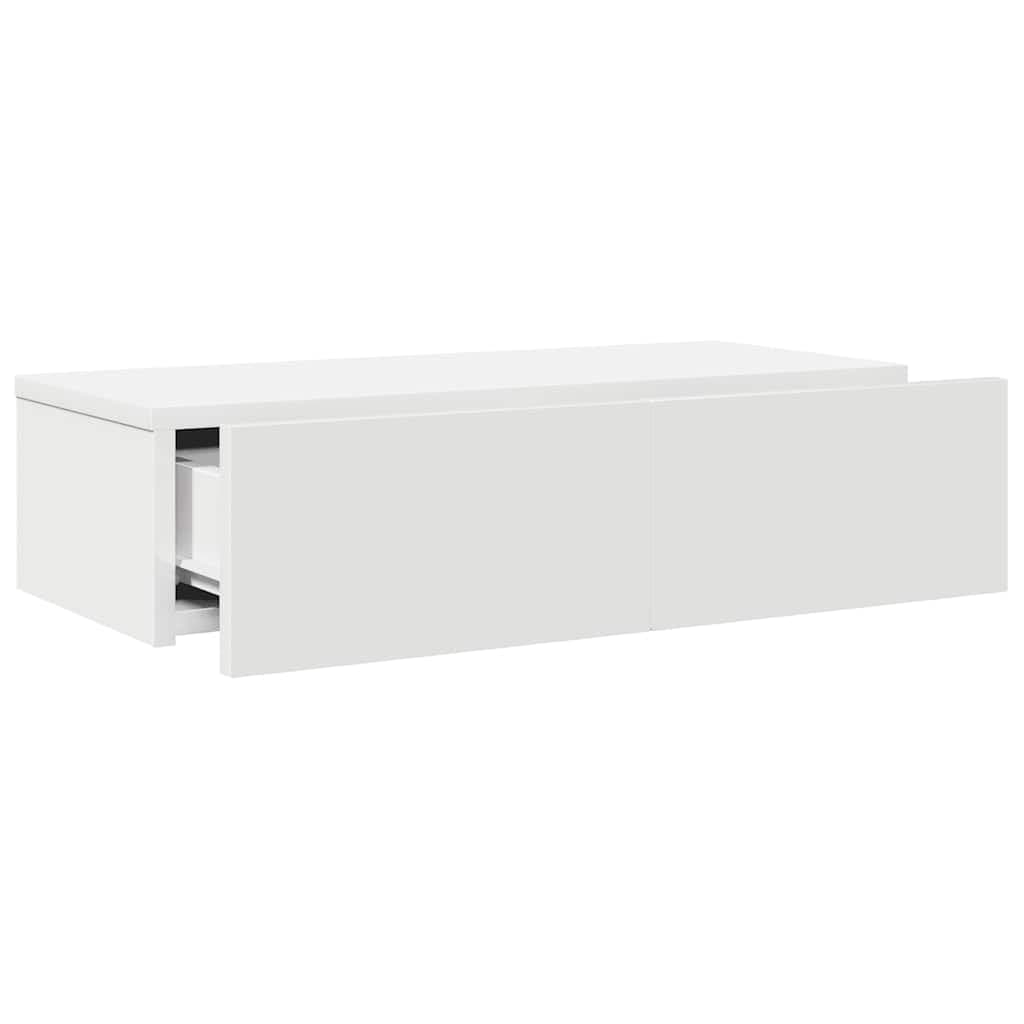 Wandregal mit Schubladen 60x26 cm Holzwerkstoff