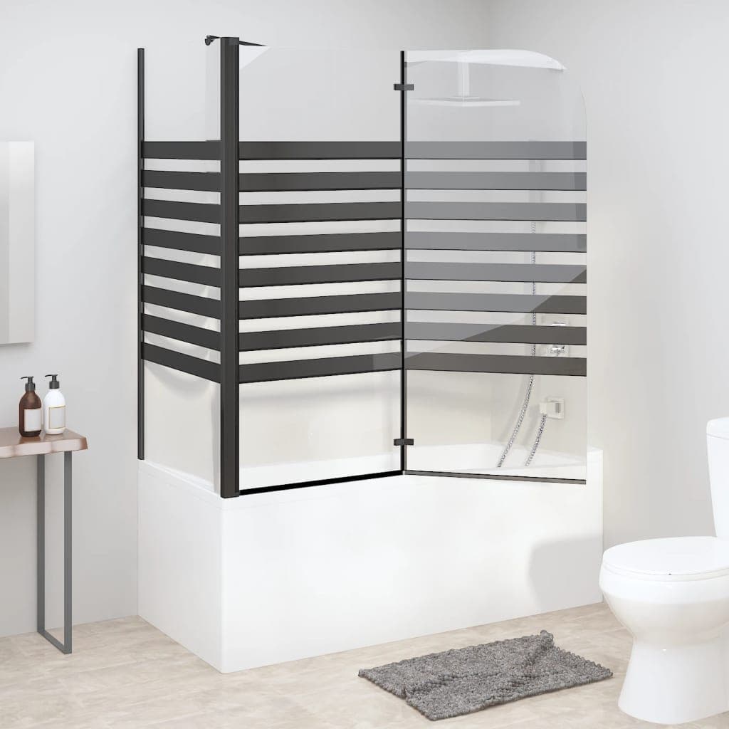 Duschabtrennung 120 cm mit gestreiftem Sicherheitsglas