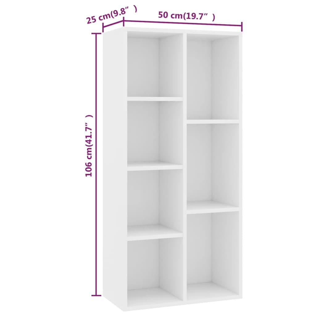 Bücherregal 50x25x106 cm Holzwerkstoff Sonoma-Eiche