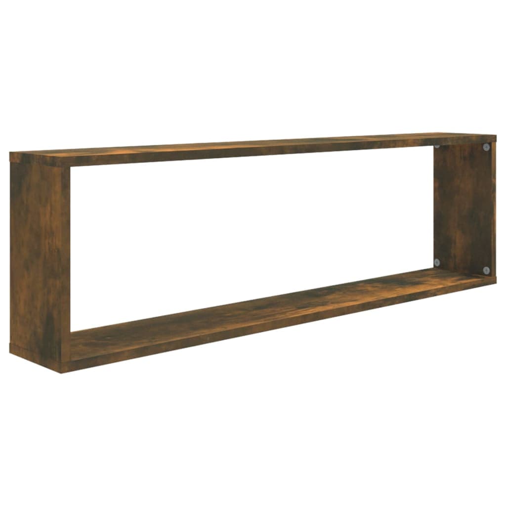 Wandregale, 2 Stück, Eiche geräuchert, 100 cm