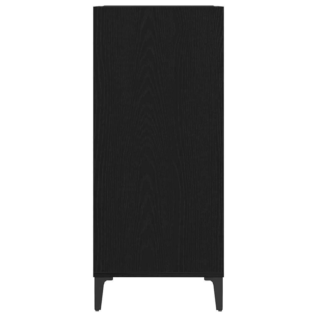 Schallplattenschrank Fach Schwarz-Eiche