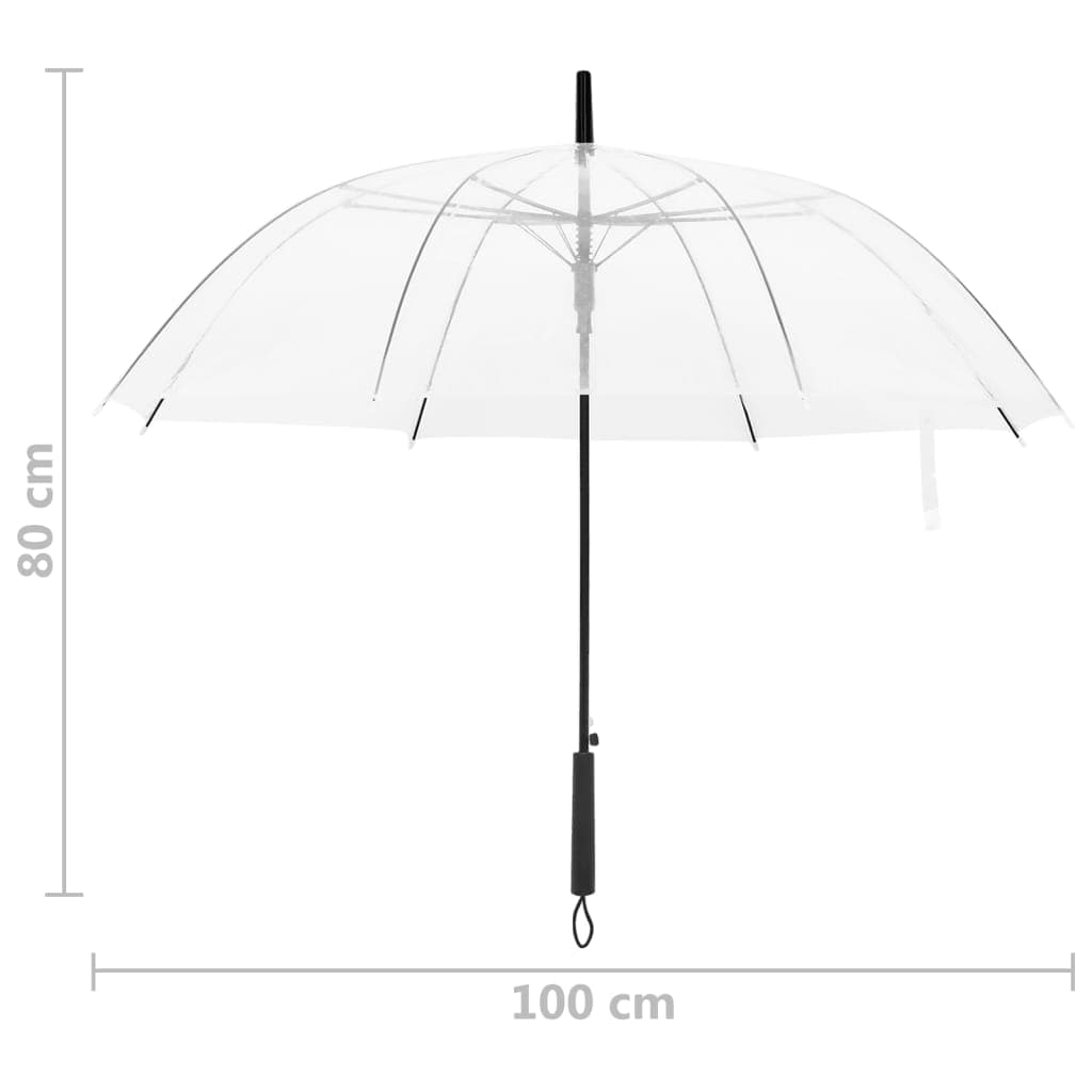 Transparenter Regenschirm 100 cm