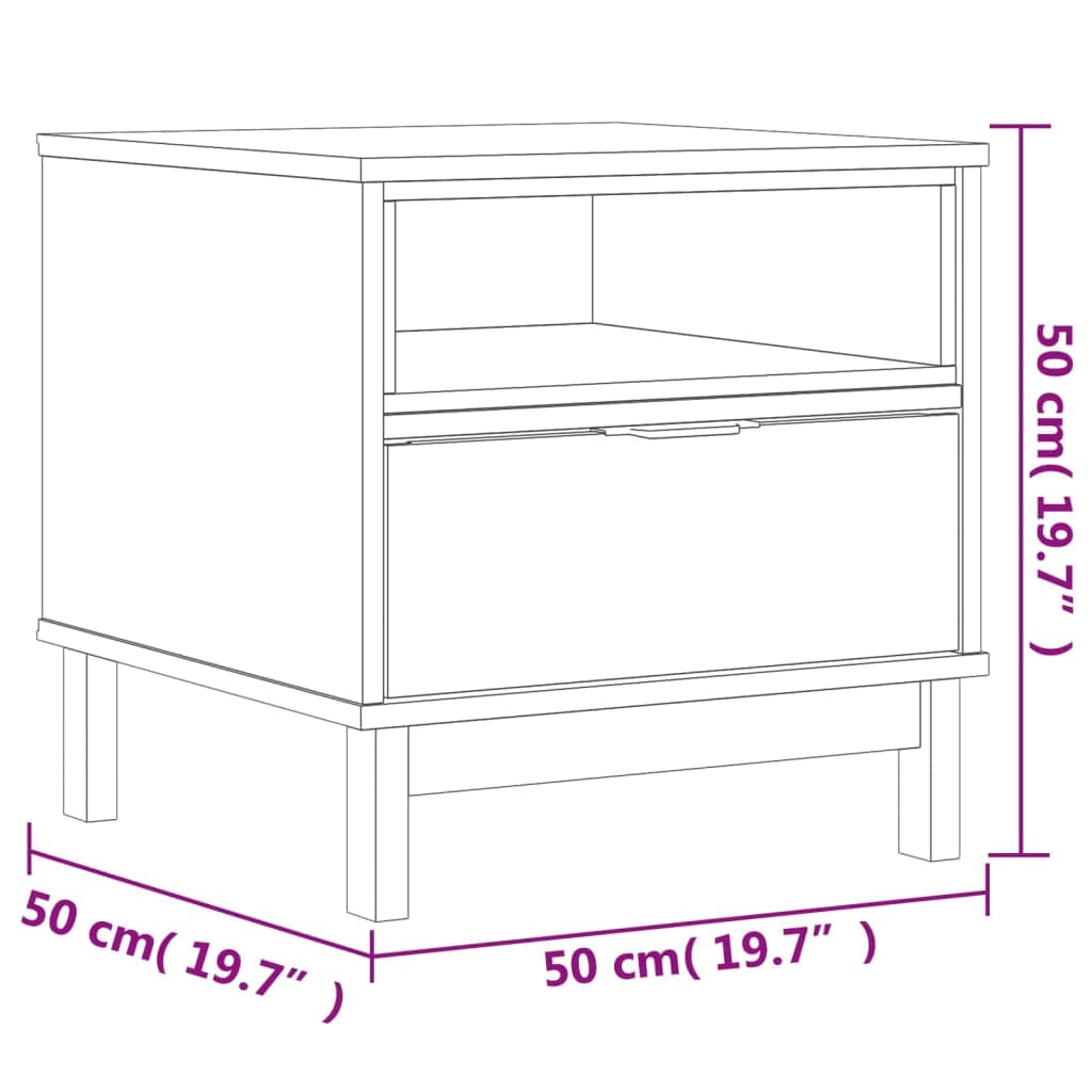 FLAM Beistelltisch 50x50x50 cm aus Massivkiefer