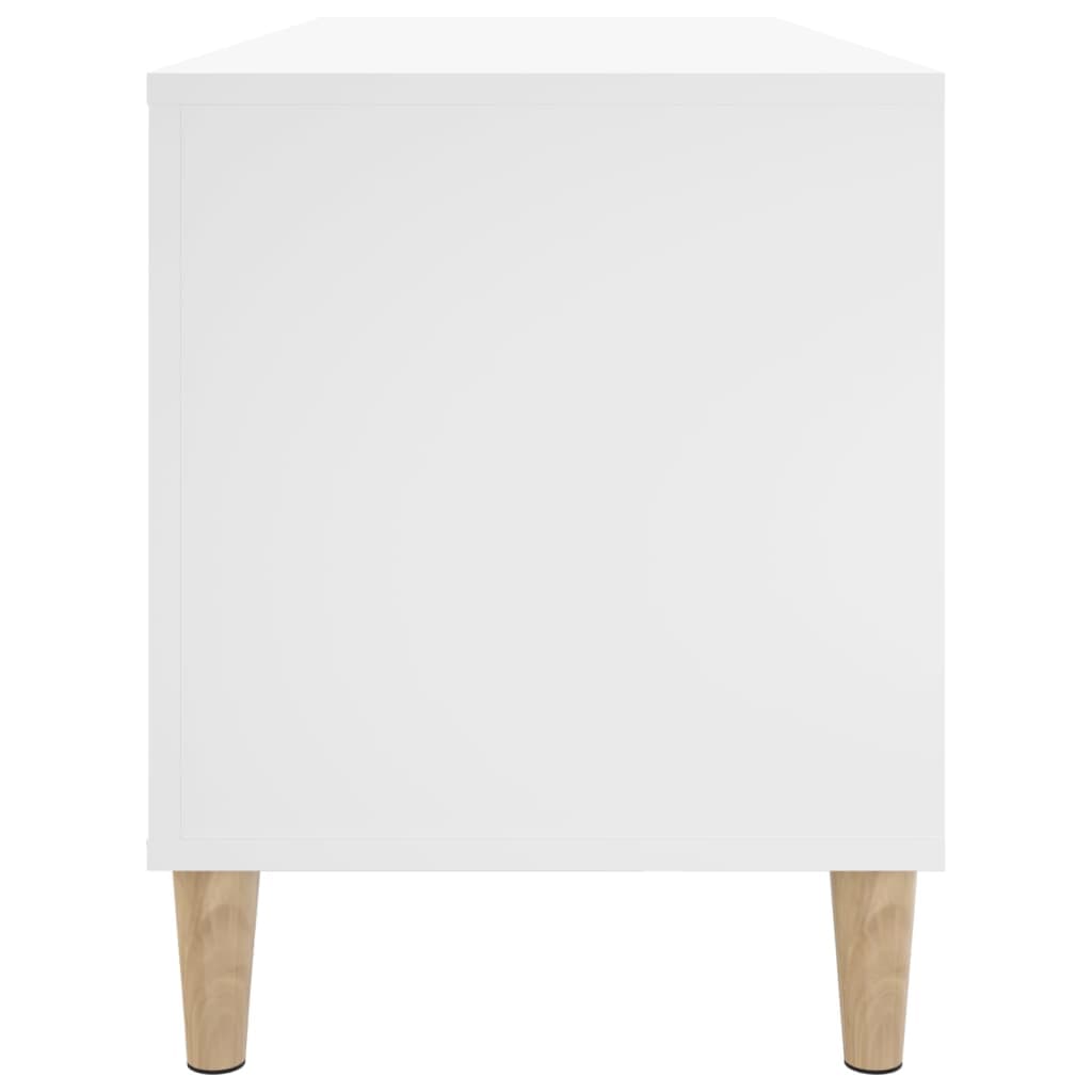 Weißes Schallplattenregal 100x38x48 cm Holzwerkstoff