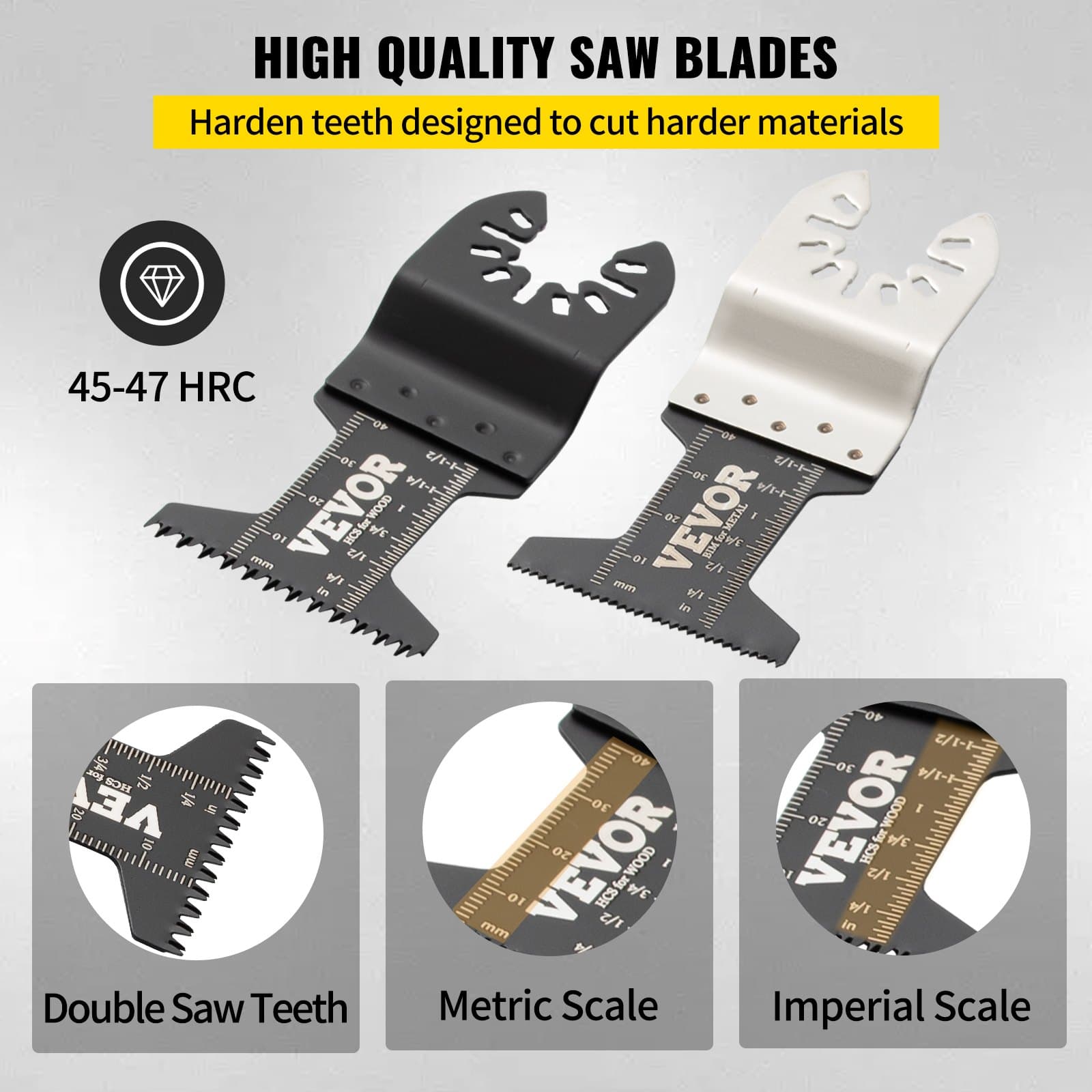 50x Sägeblätter Oszillierendes Zubehör Set HCS + Edelstahl Multitool