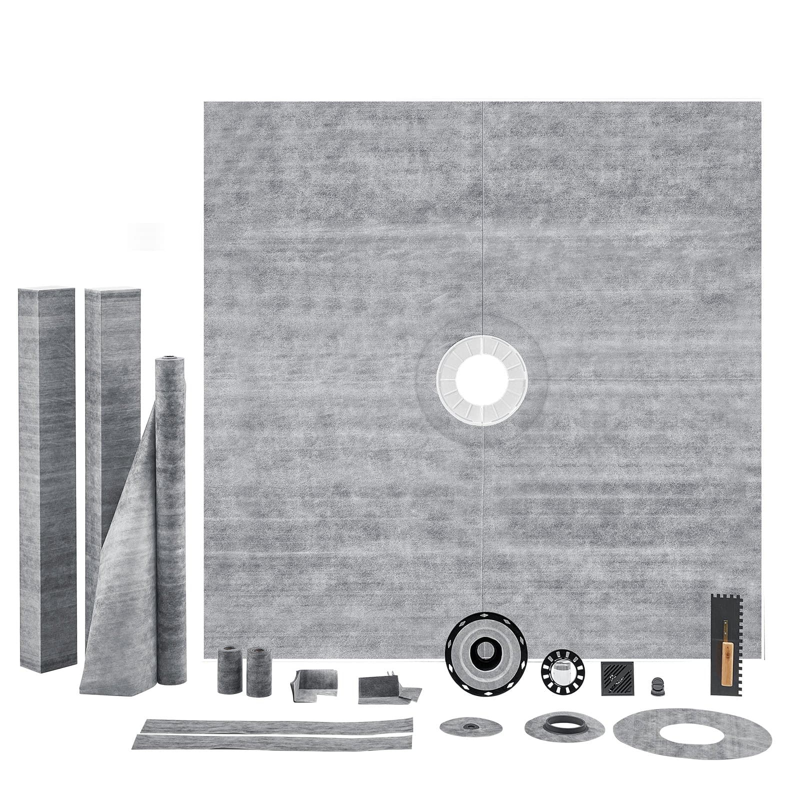 Duschschwellen-Set 1828 x 1828 mm mit Edelstahlrost