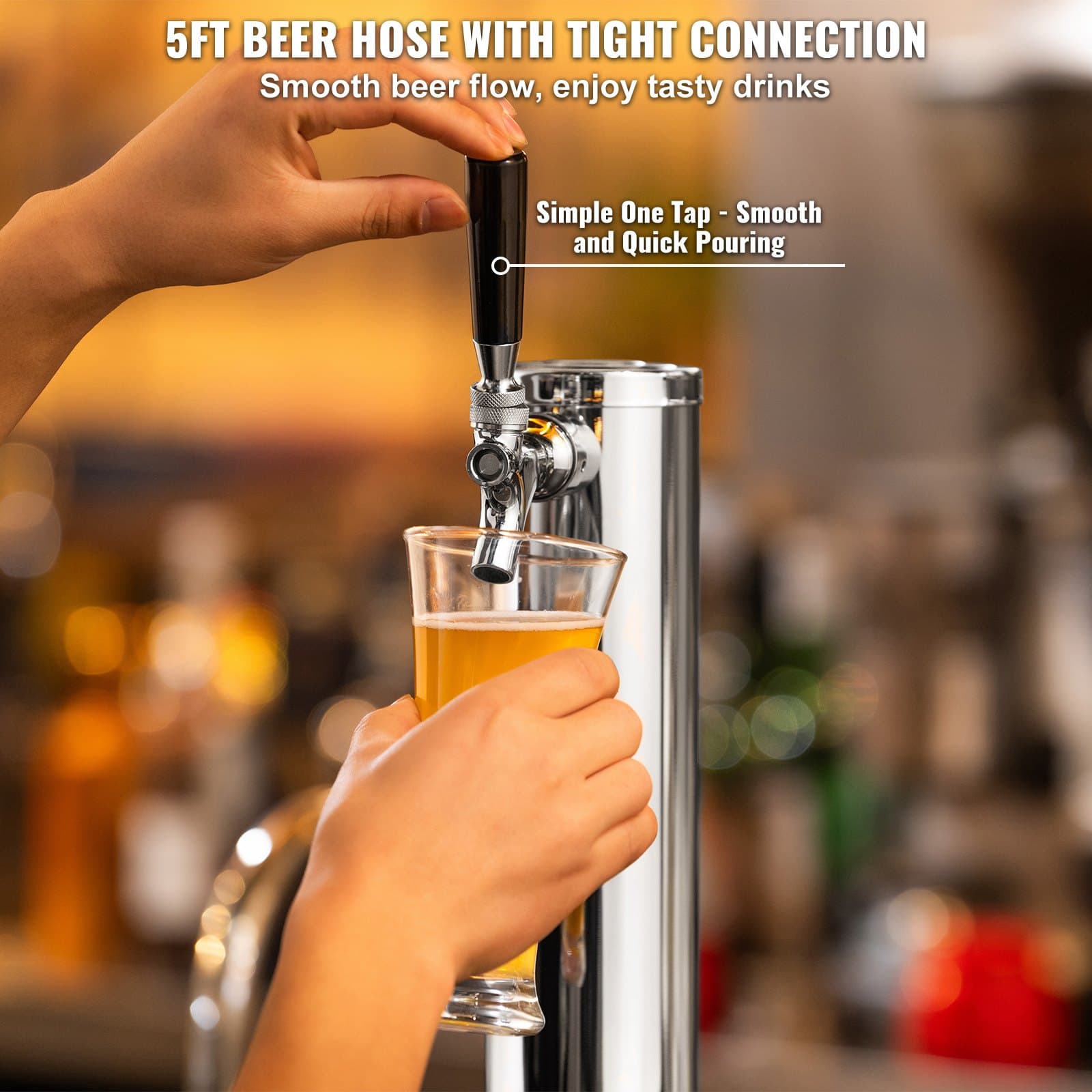 Beer Tower Set for Single Stainless Steel Tap