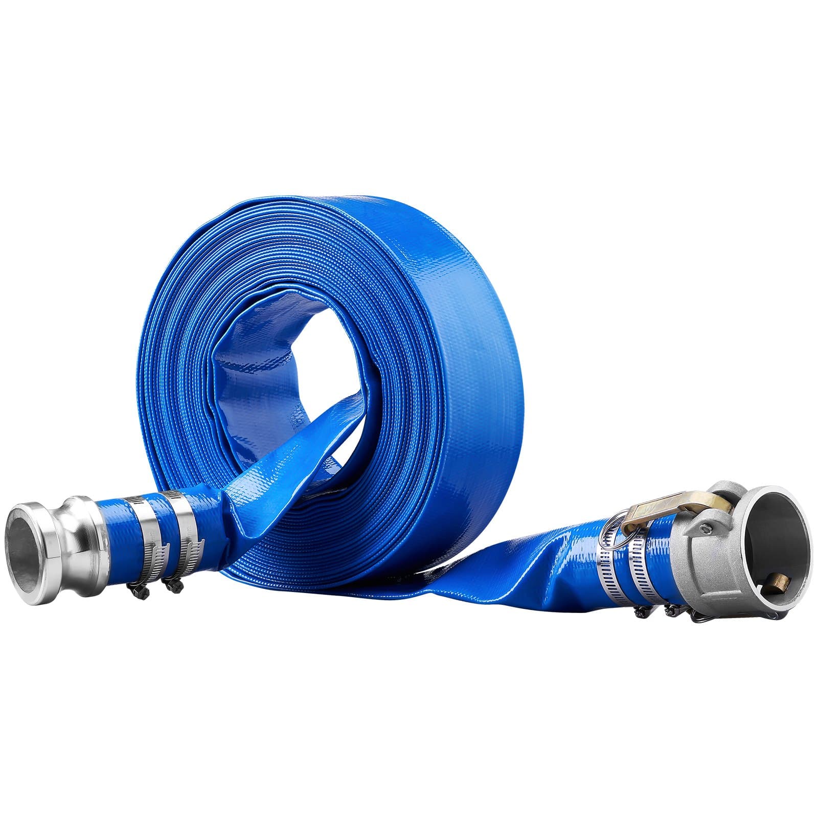 Manguera industrial 51 mm x 15,24 m Manguera plana PVC Manguera contra incendios 58 PSI (4 bares) Presión de trabajo Manguera de aguas residuales 174 PS