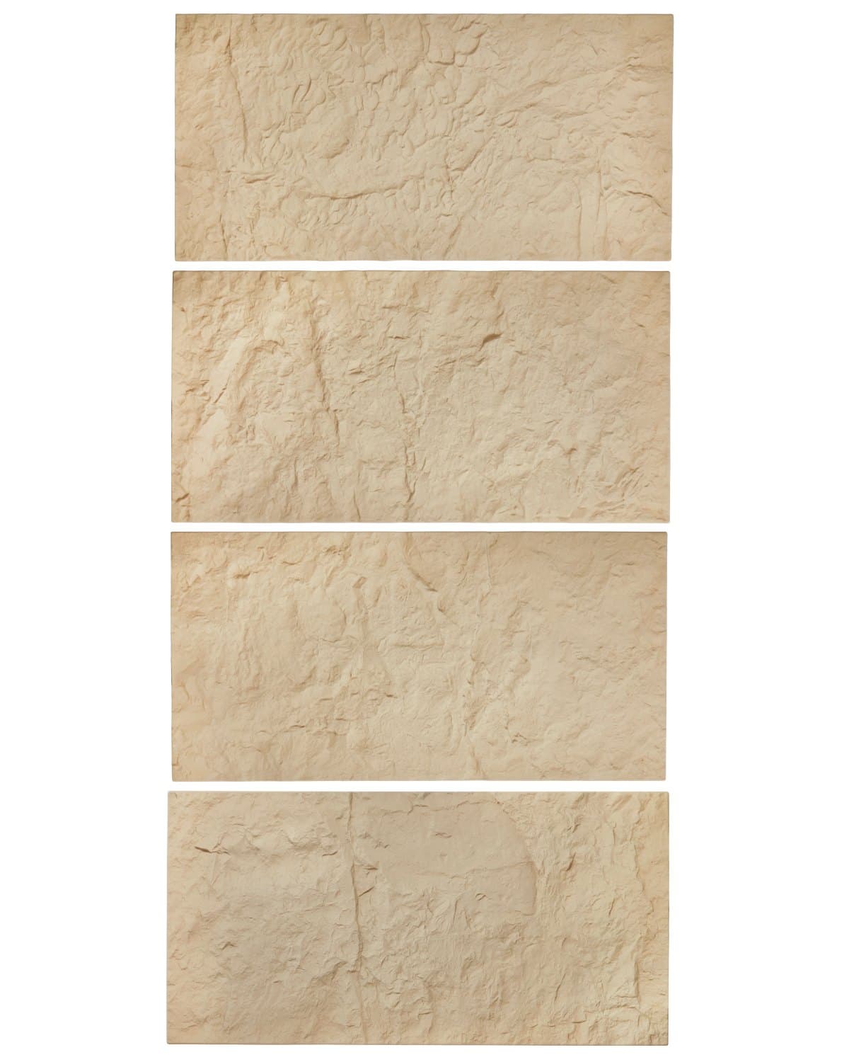 Paneles murales 3D set de 4 120x60 cm PU amarillo piedra