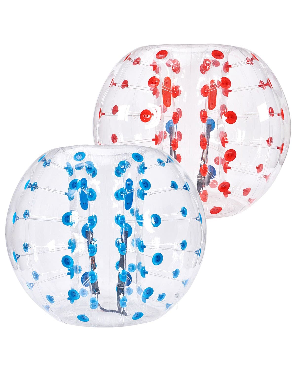 Ballons bump gonflables enfants, 2 pièces, rouge bleu