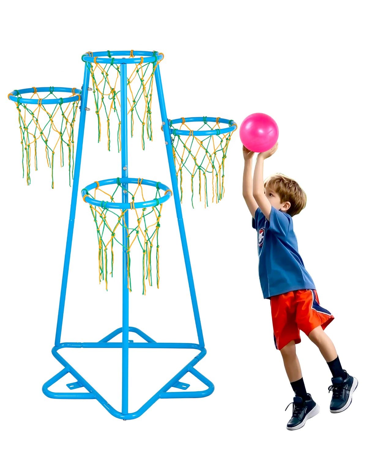 Basketballkorb-Set für Kinder mit 4 Körben