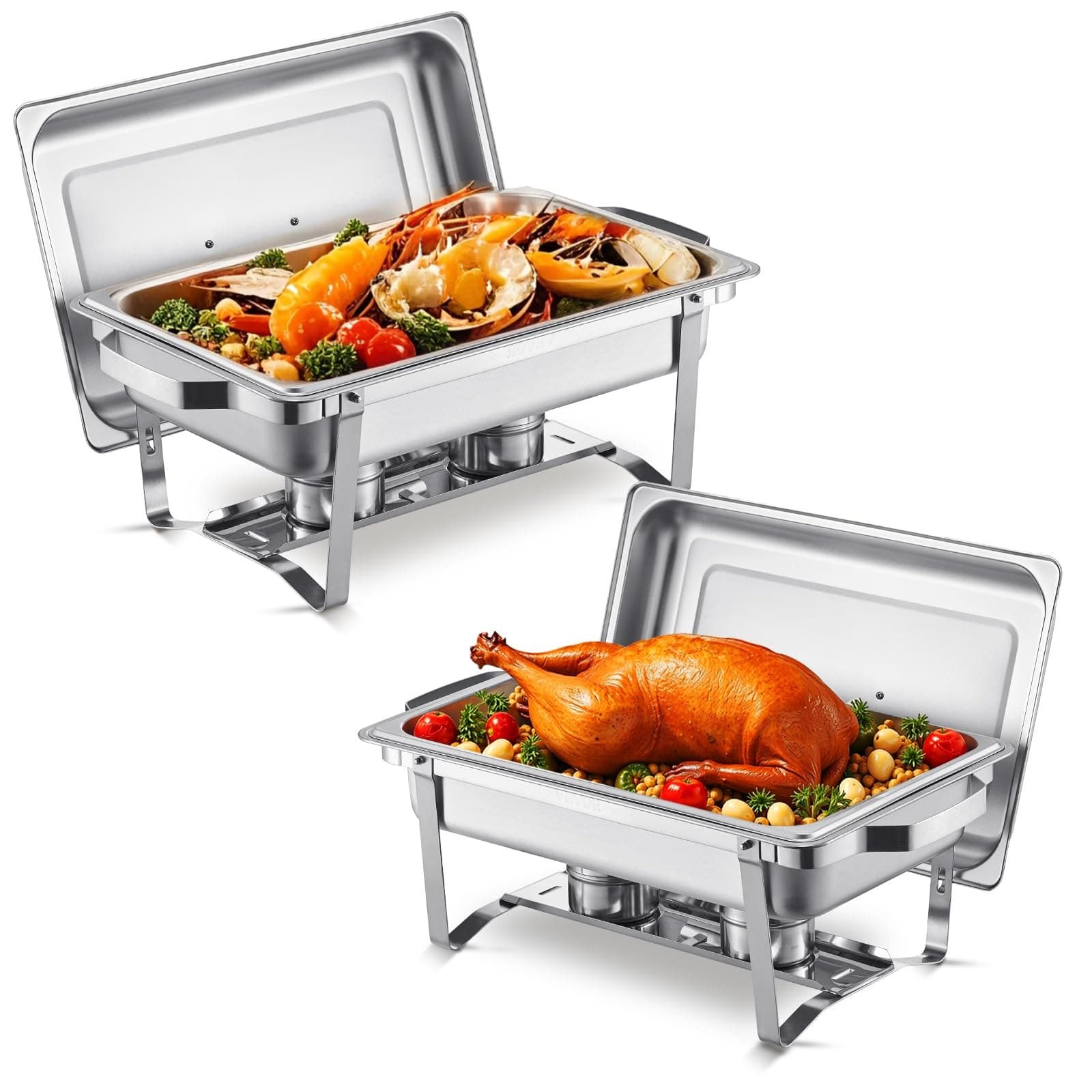 Chafing Dish Food Warmer Set 7.5 Liter, 2 Pieces
