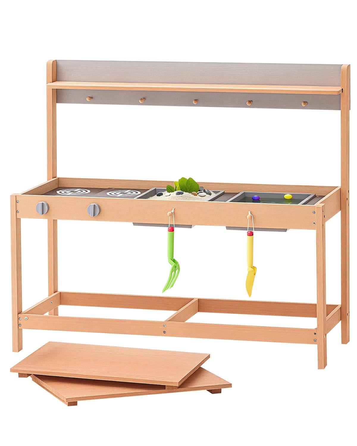 Cuisine de boue en bois pour enfants avec accessoires