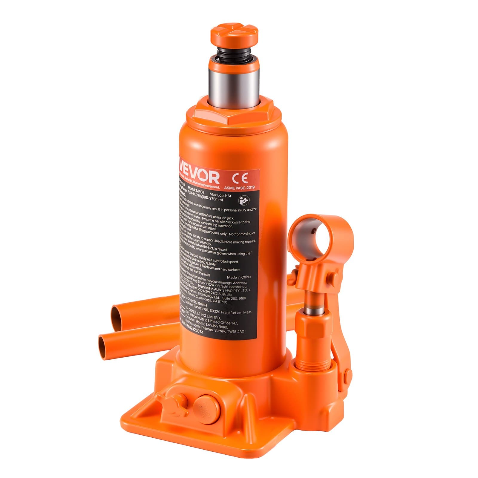Gato de botella hidráulico 6 t naranja