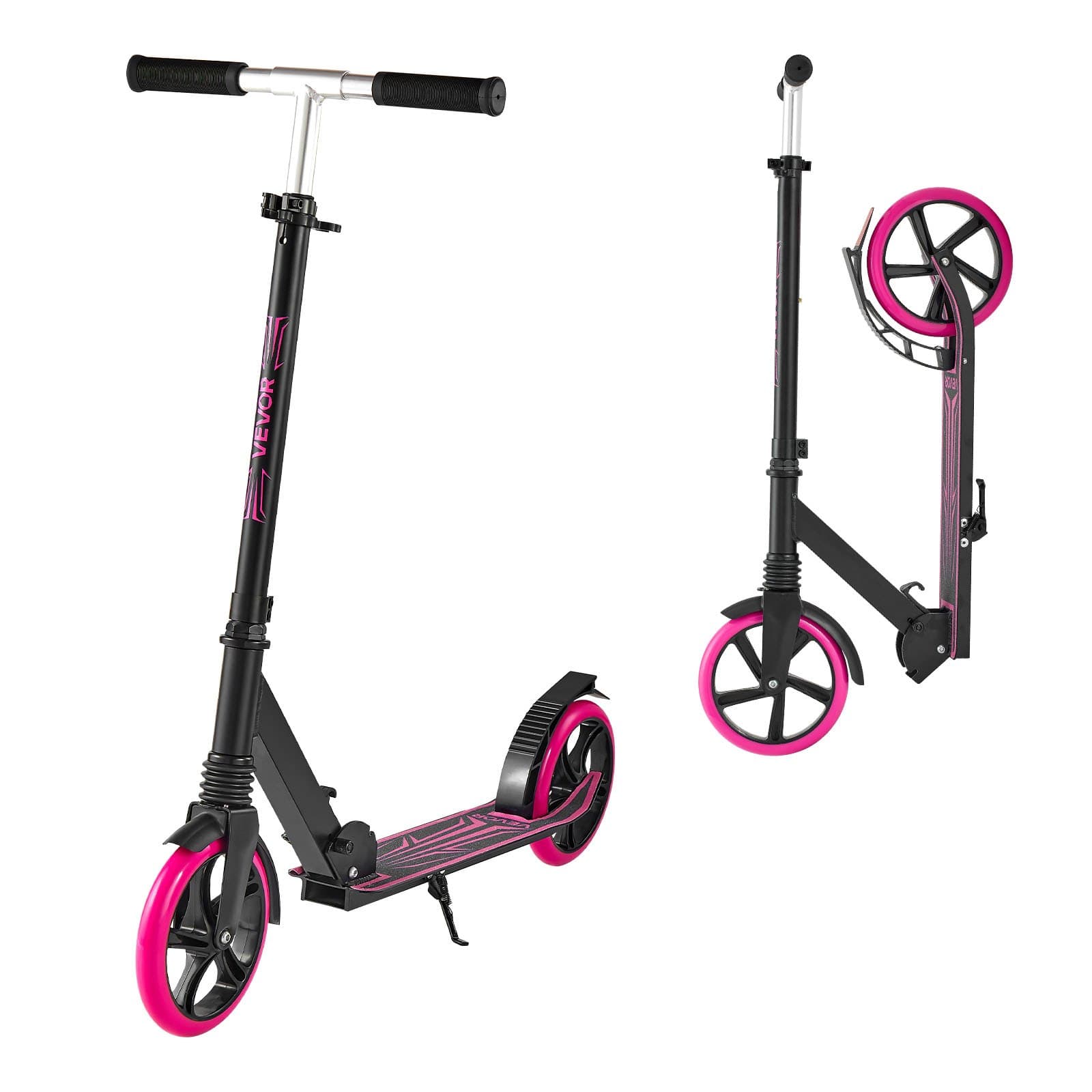 Patinete urbano para niños desde 8 años, manillar ajustable, plegable, rosa