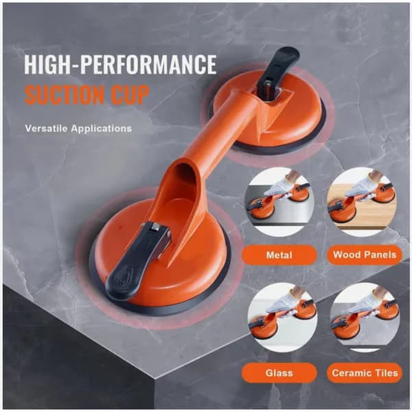Ventosa elevadora de vidrio reforzada naranja