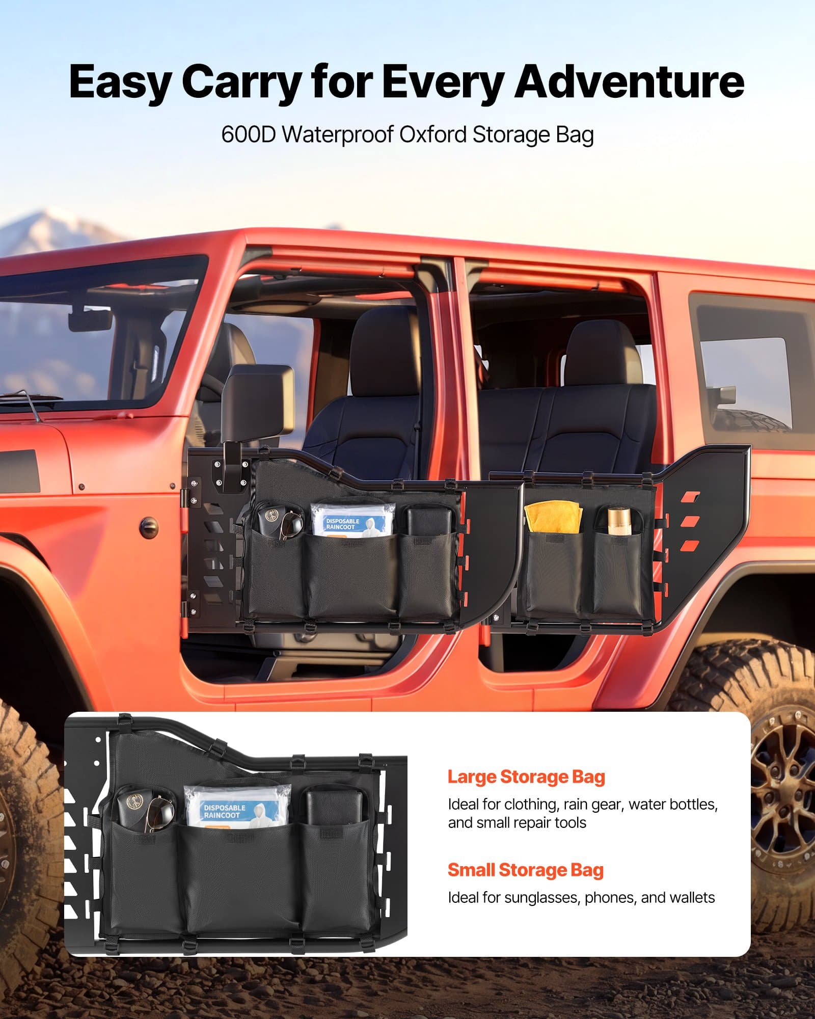 Portiere tubolari Jeep, 4 porte, compatibili con Jeep Wrangler JL 2018-2026 e Gladiator JT 2020-2026, porte tubolari in acciaio fuoristrada anteriori e posteriori con DOT