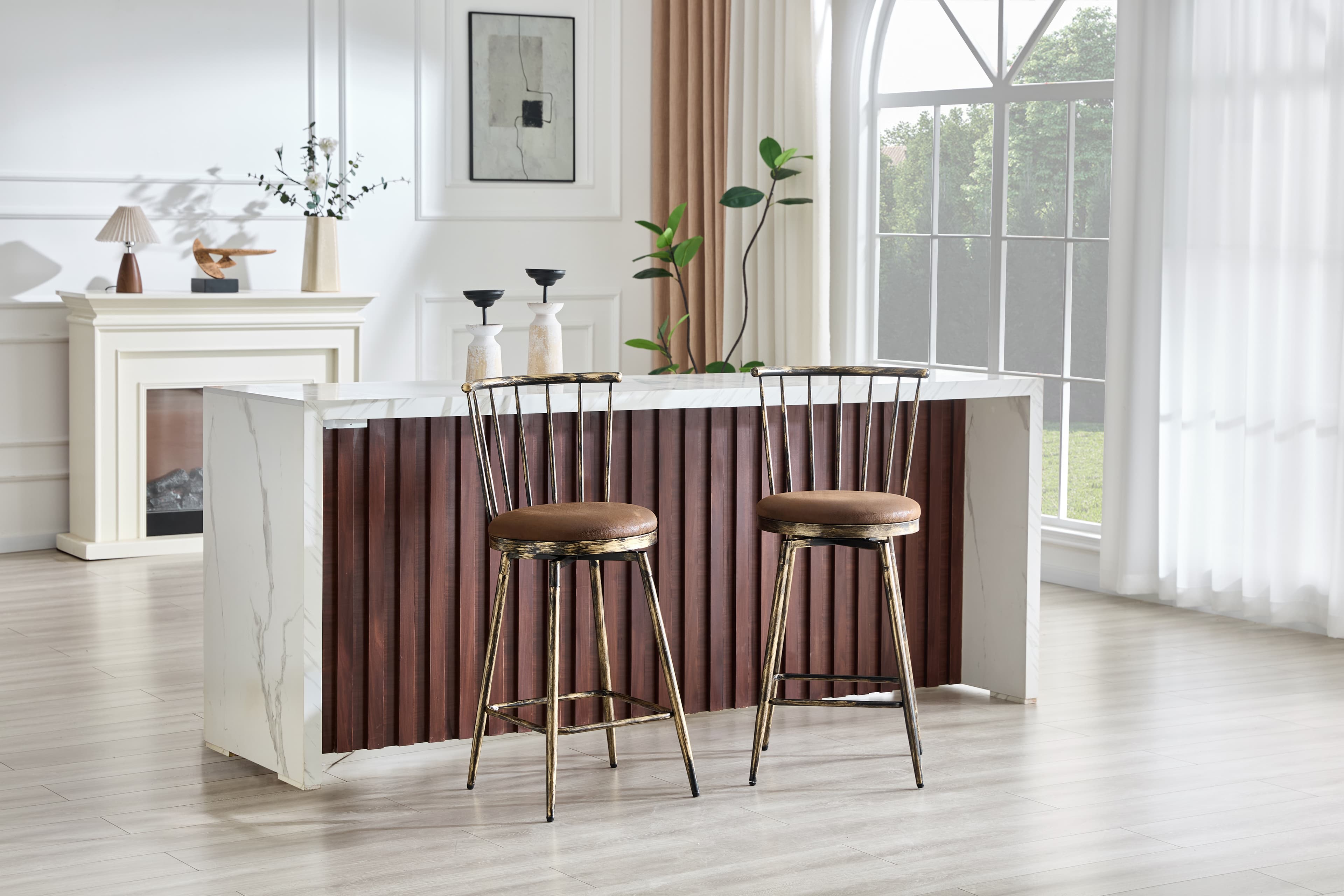 Windsor Barhocker mit gepolstertem Sitz