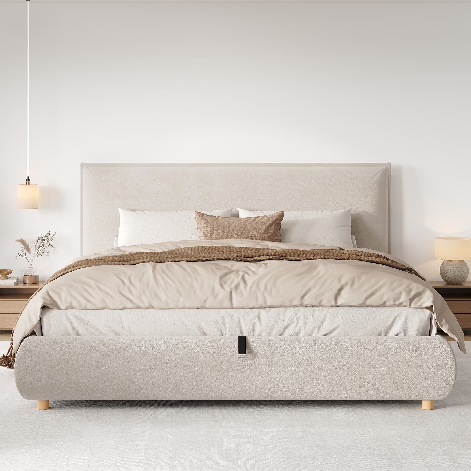 Gepolstertes Doppelbett 180x200 cm mit Stauraum