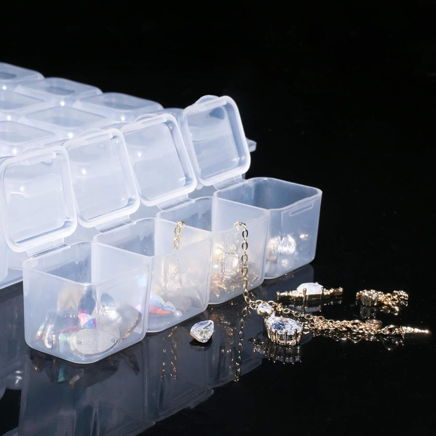 Storage Box with 56 Compartments for Diamond Painting