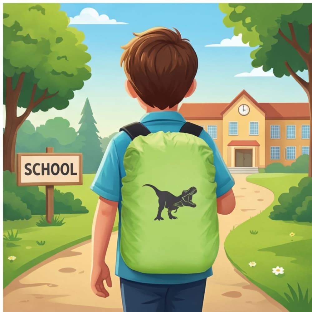 Dinosaurier Regenhülle für Rucksäcke mit Dino-Design