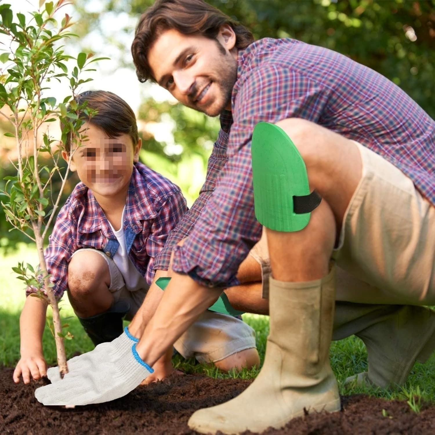 2 Paar Knieschoner aus EVA-Schaum für Garten- und Bauarbeiten