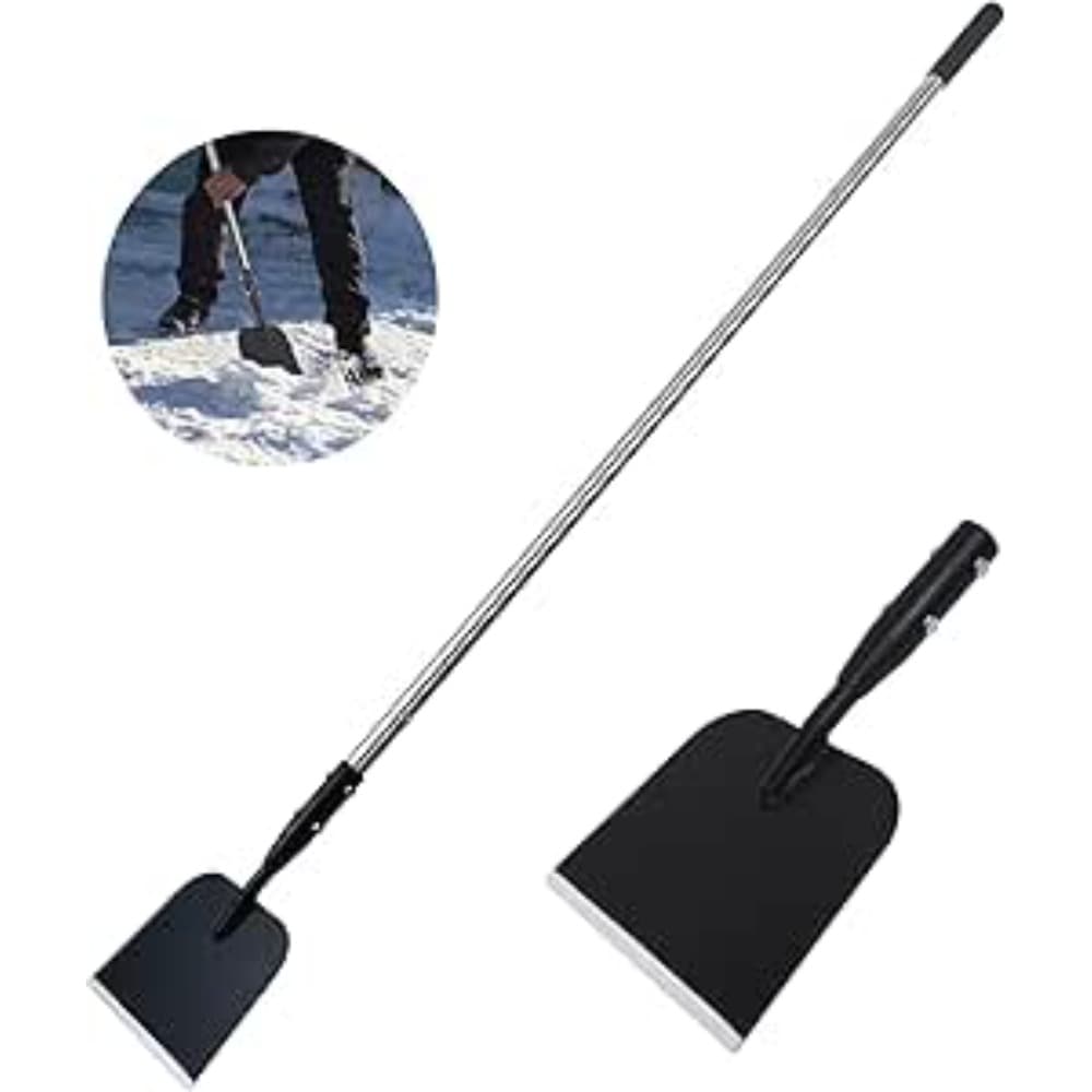 Pala de nieve y raspador de hielo para jardín y camino