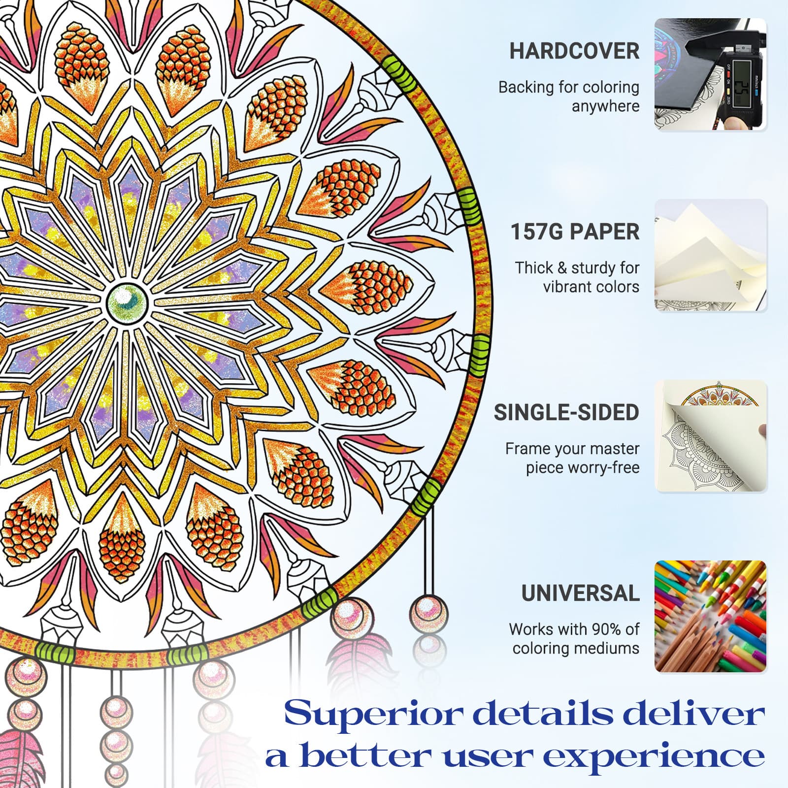 Livre de coloriage mandala floral pour adultes