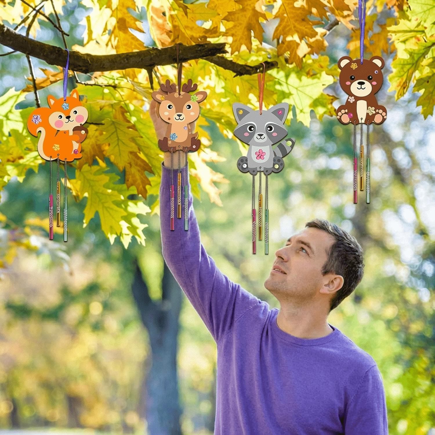 39-teiliges Bastelset für Herbst-Windspiele