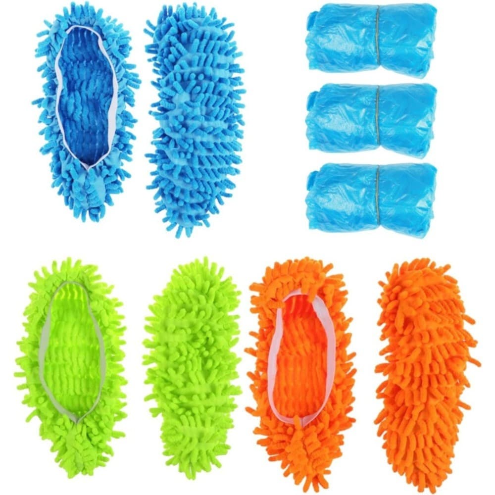 Reinigungsschlappen-Set mit 3 Paar und 30 Schuhüberzügen