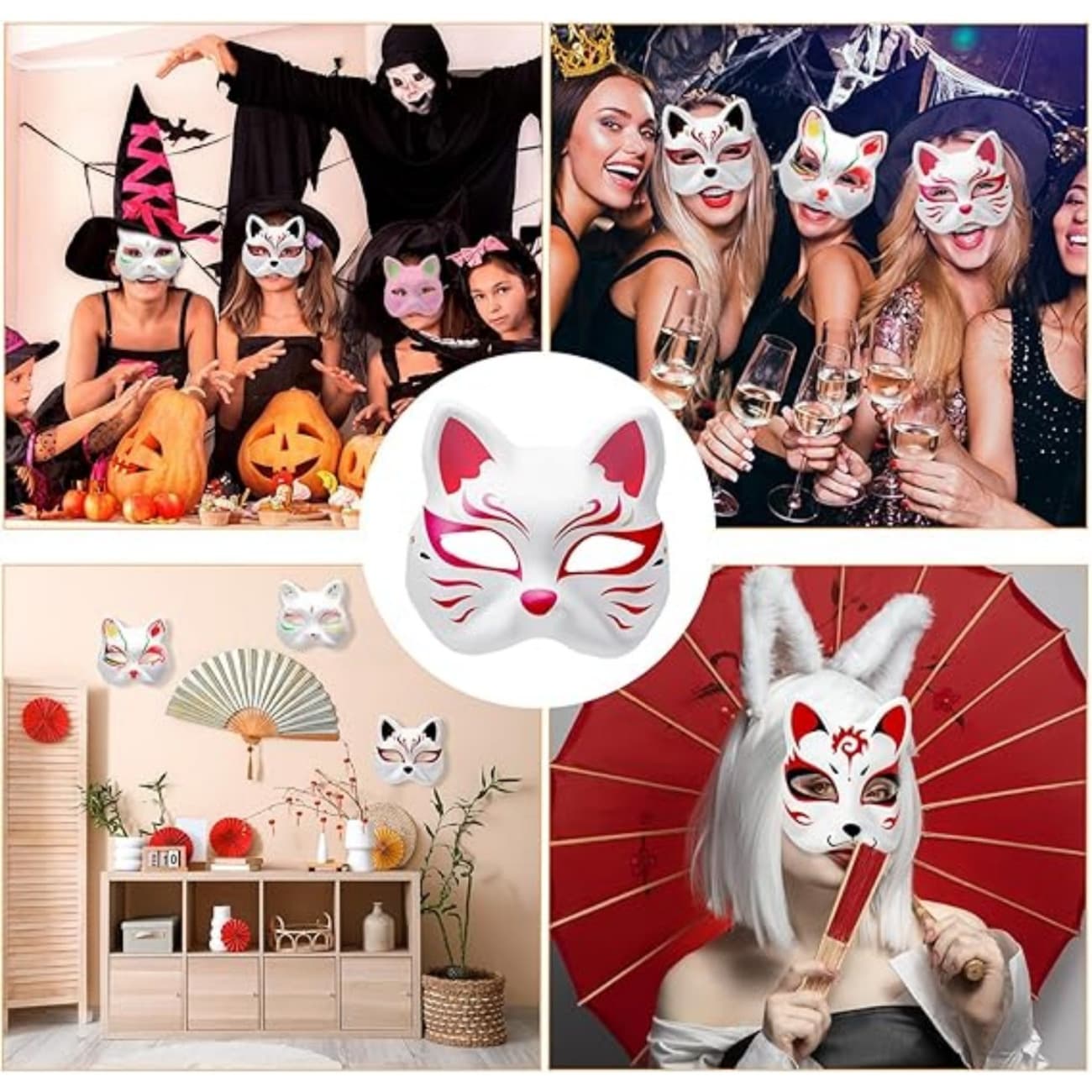 DIY Craft Kit for 3D Cat Masks, 20-Piece Set