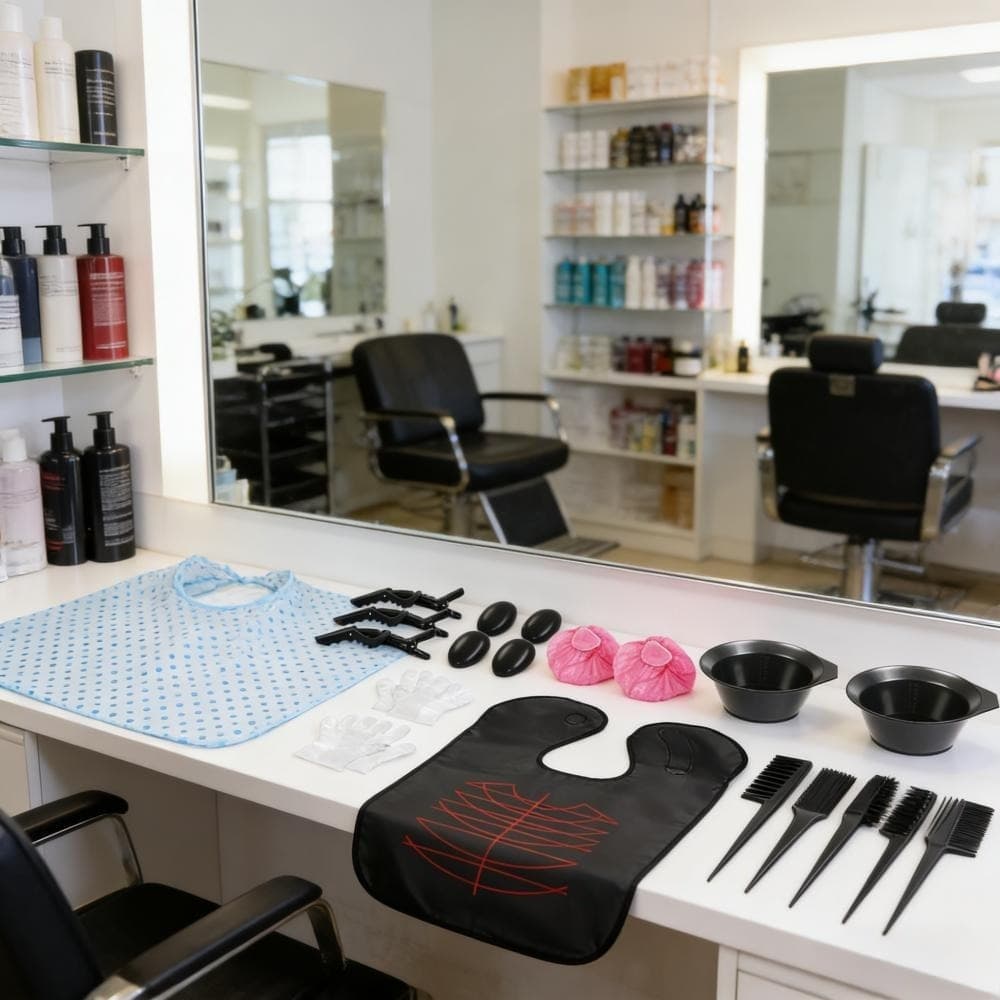 2-teiliges Haarfärbe-Set mit Strähnenkappe