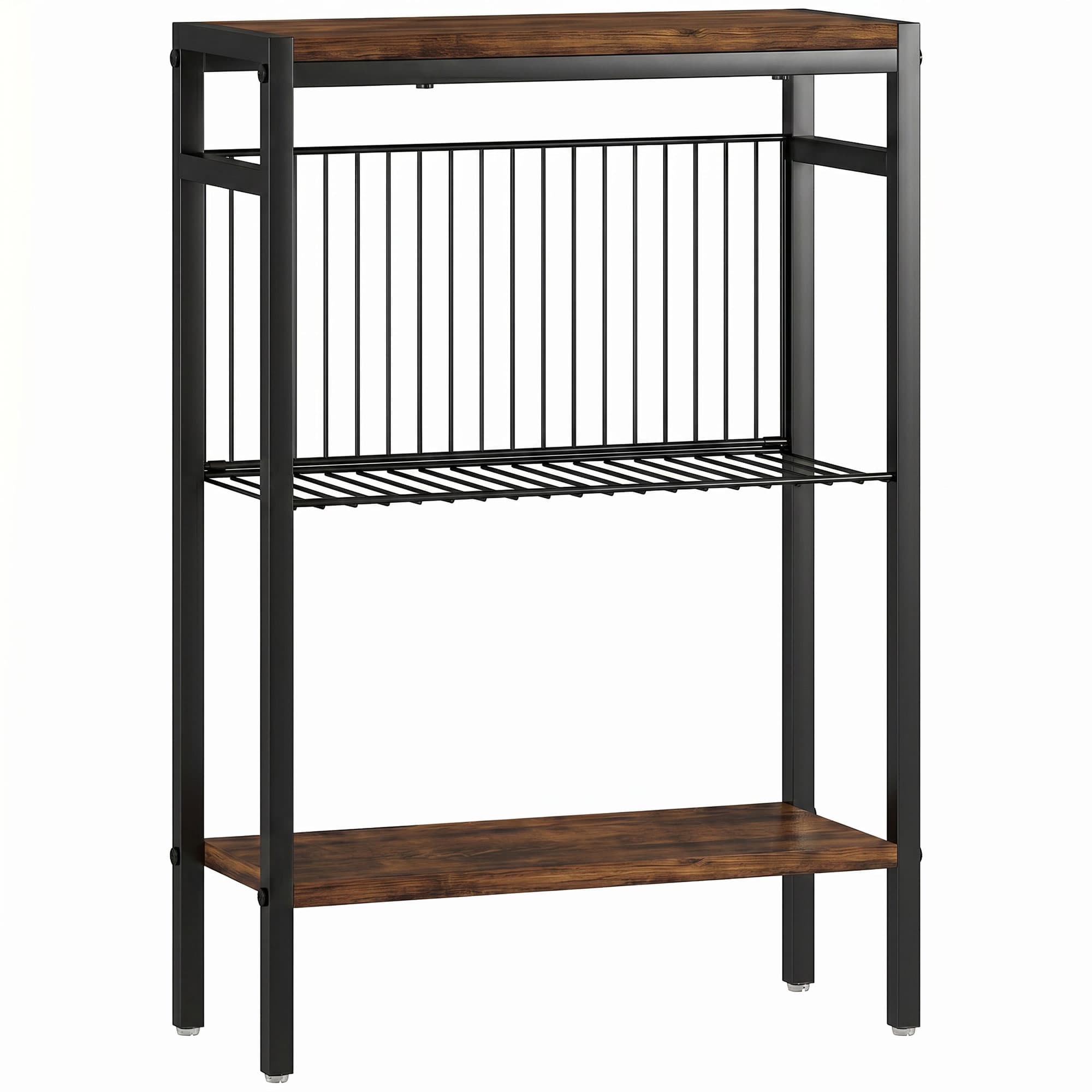 Table d'appoint avec 3 tiroirs et structure métallique