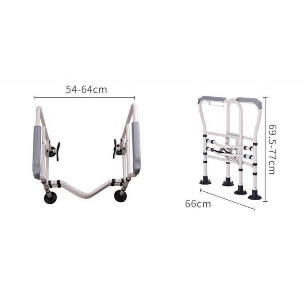 Silla de ducha ajustable acolchada con orinal