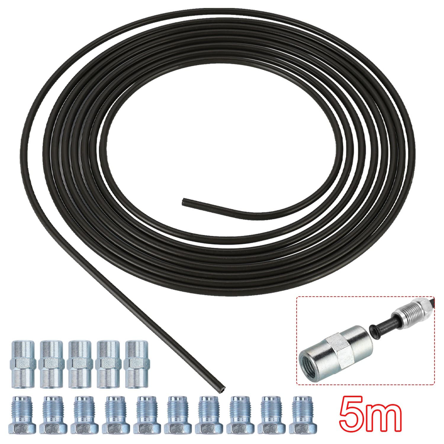 Bremsleitungs-Reparatur-Set 5 m mit PVF-Schlauch