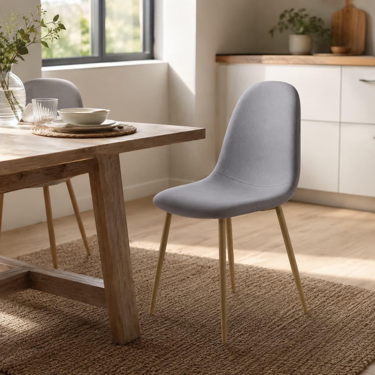 Sillas de comedor de terciopelo con patas doradas