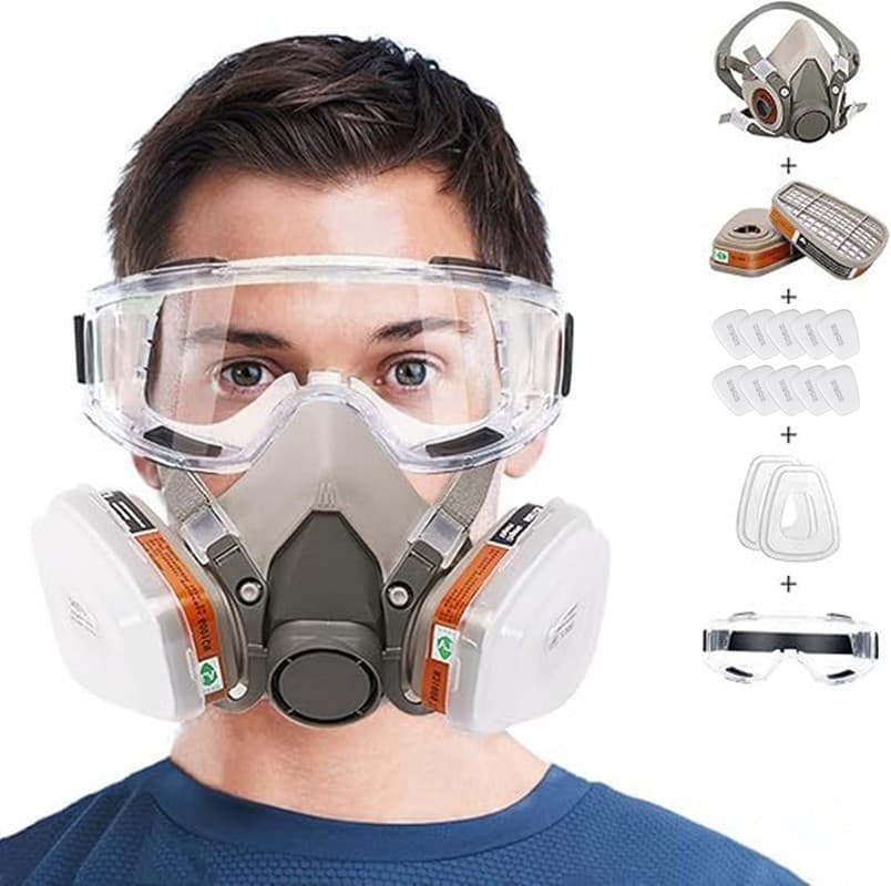 Wiederverwendbare Halbmaske 16-in-1 Set mit Filter und Brille