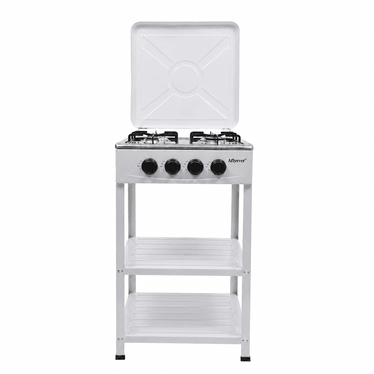 Cuisinière gaz 4 feux blanche