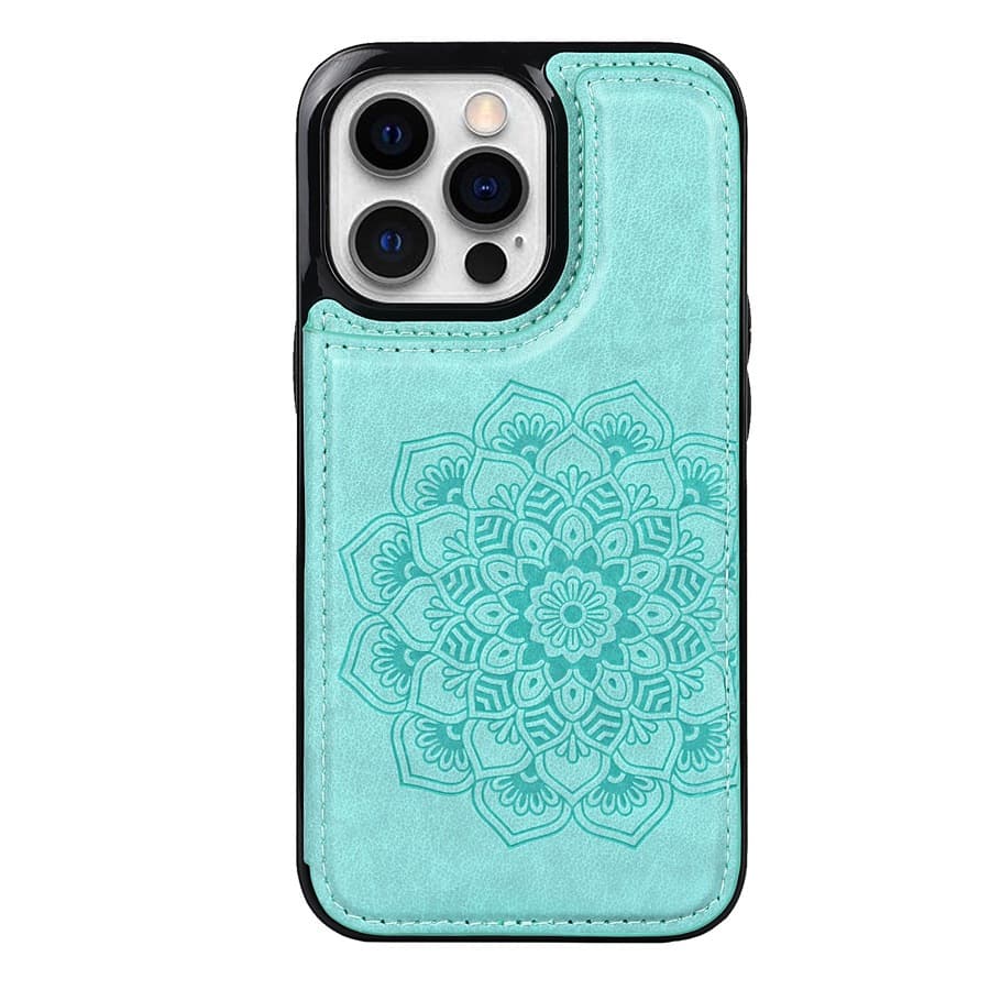 New Double Buckle Mandala Mobile Phone Leather Case