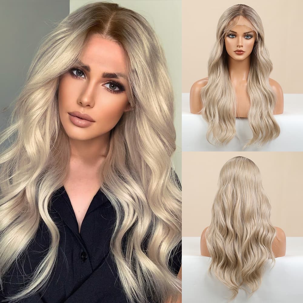 wig لؤلؤة كبيرة منقوشة بلمسة ذهبية