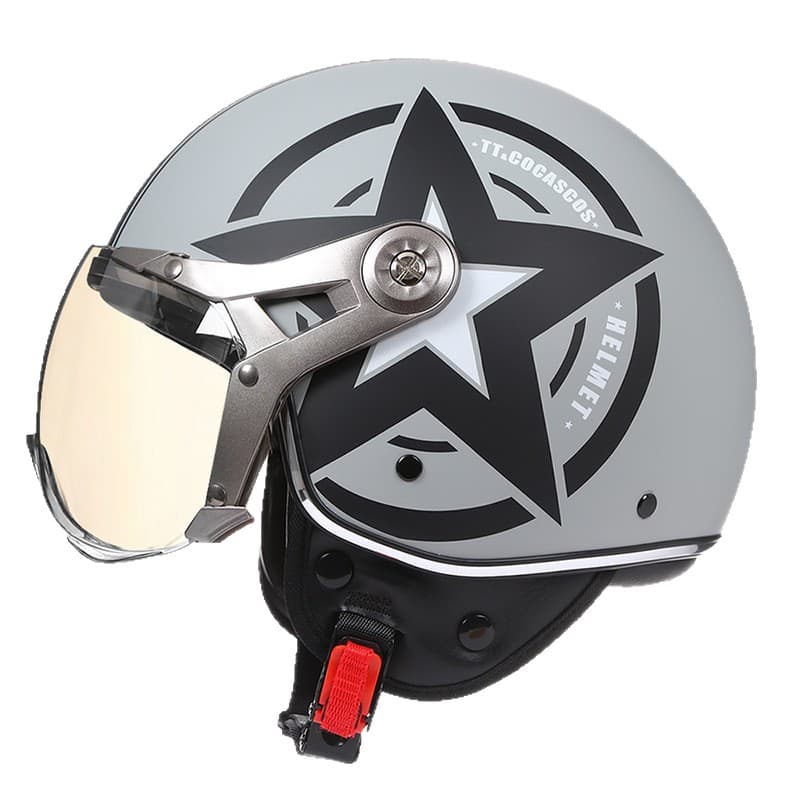 Casco per motocicletta elettrica stampato semplice per donne mezza copertura