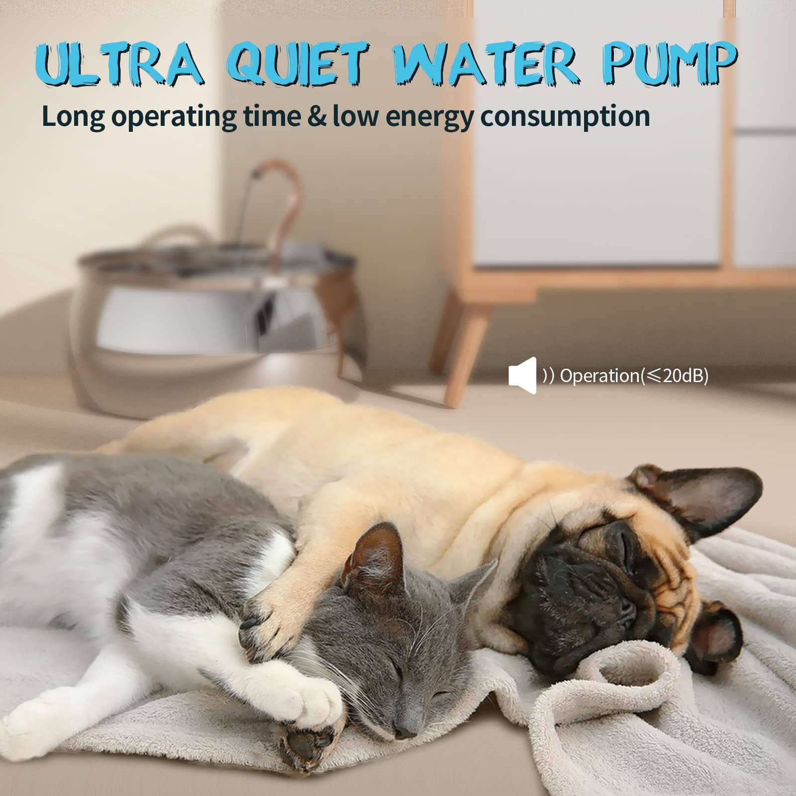 Dispensador de agua de acero inoxidable de 4L con tubo de cobre en forma de ganso para gato y perro