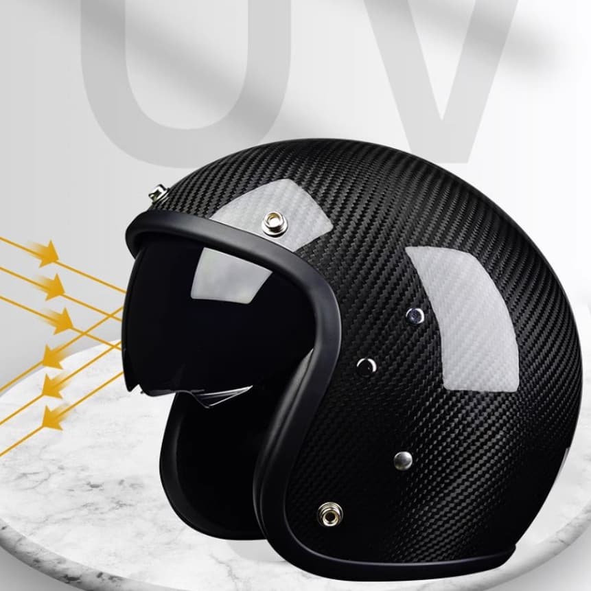 Elmetto in fibra di carbonio per motocicletta elettrica