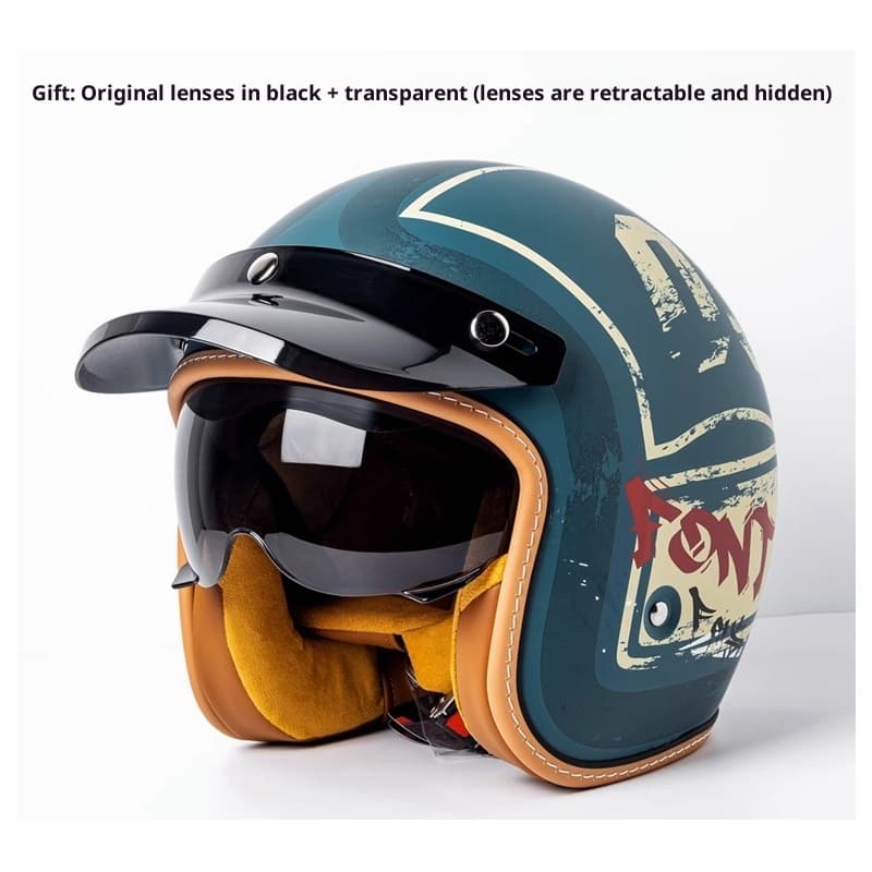 Casco per Motocicletta Casco per Motocicletta Uomini e Donne Occhiali Integrati per Auto Elettrica