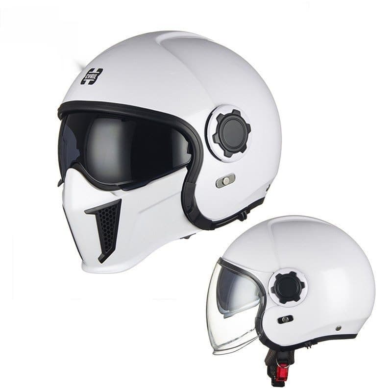 Casco da moto rétro Black Warrior