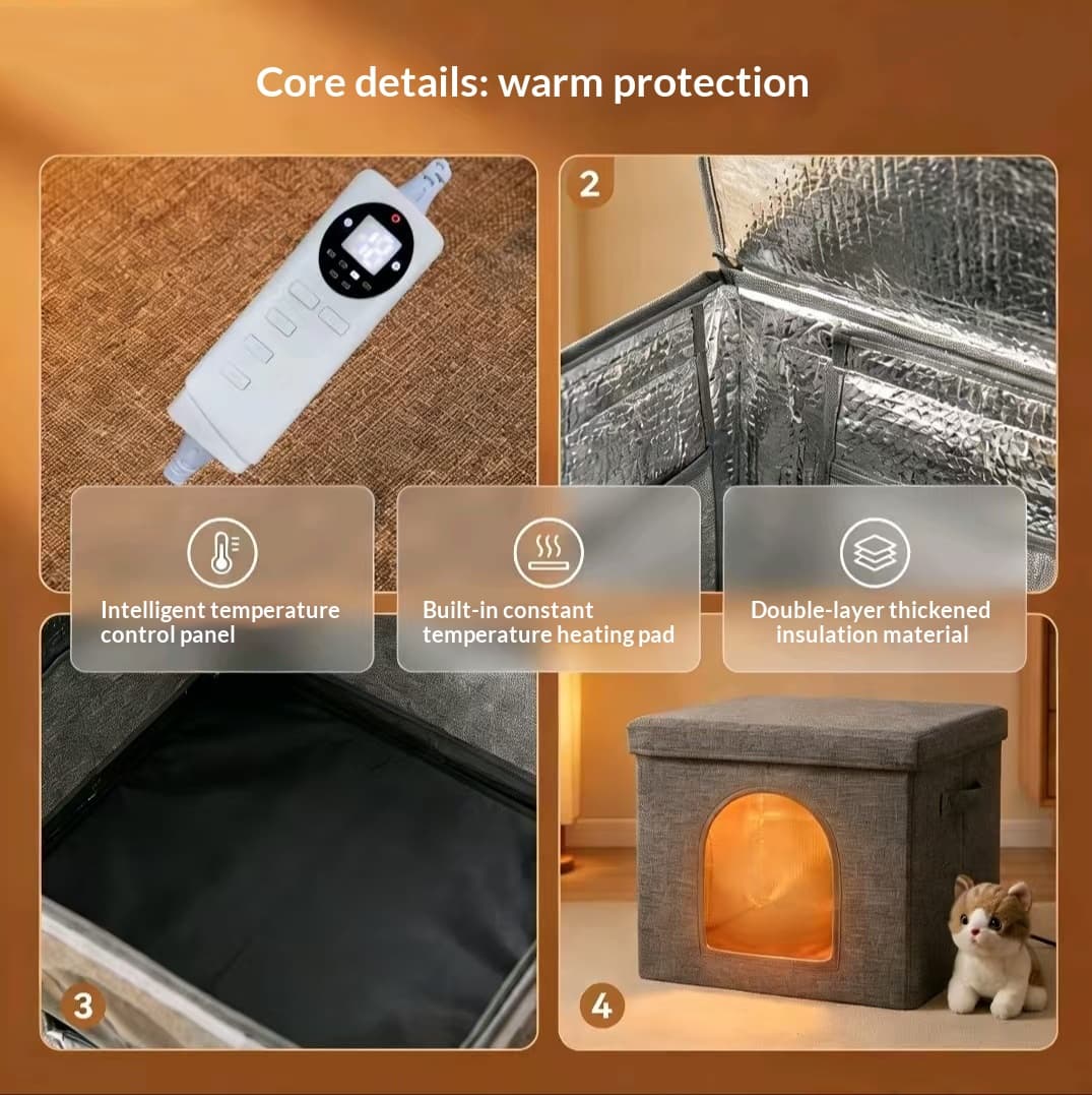Anti-hielo, Calefacción y Cama para mascotas DIY Paquete de hielo para enfriar la casa de las mascotas